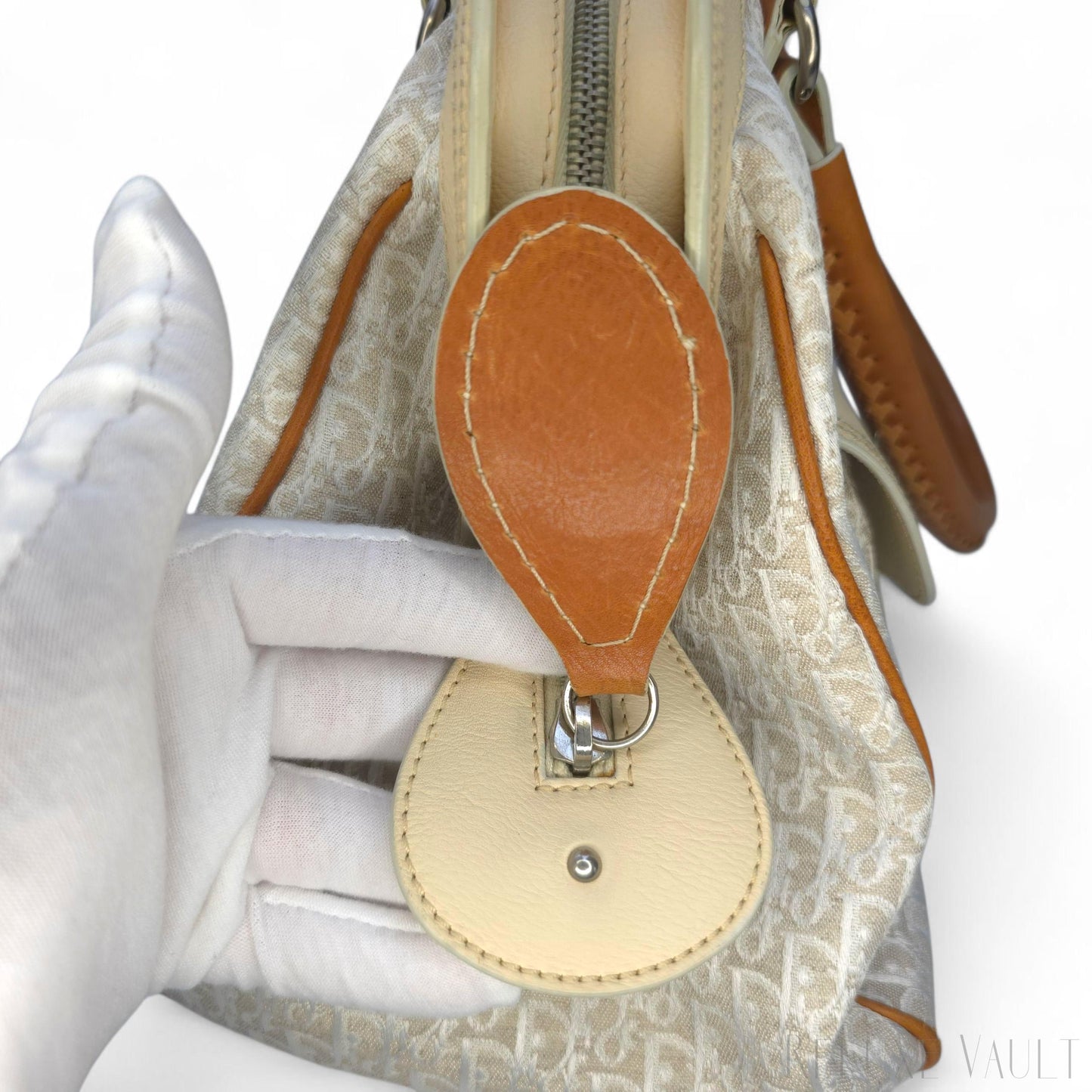 Vintage Large Diorissimo Trotter Canvas My Dior Frame Pocket handbag