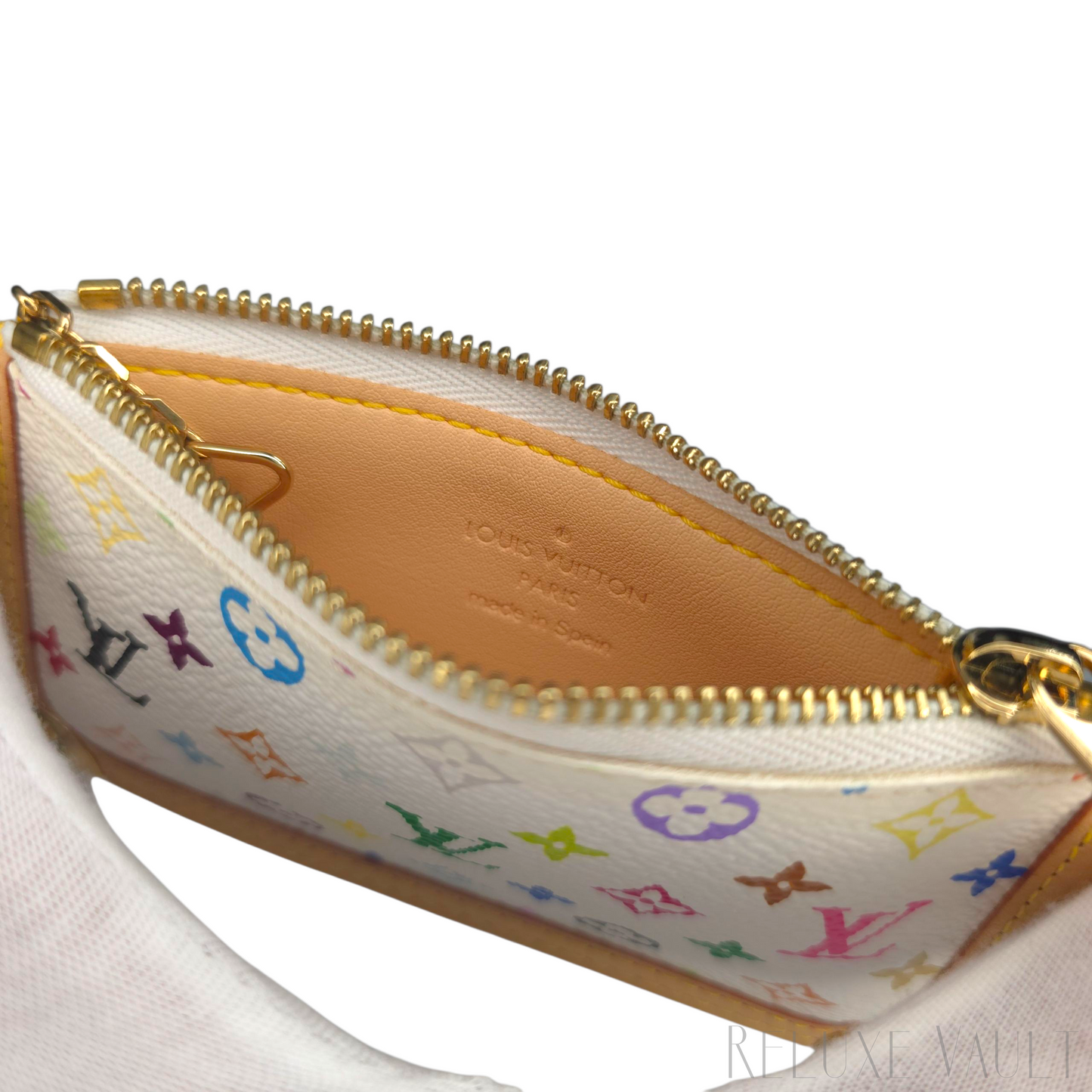 *Fantastic Condition* Multicolor Pochette Cles Coin Purse White-Louis Vuitton-Reluxe Vault