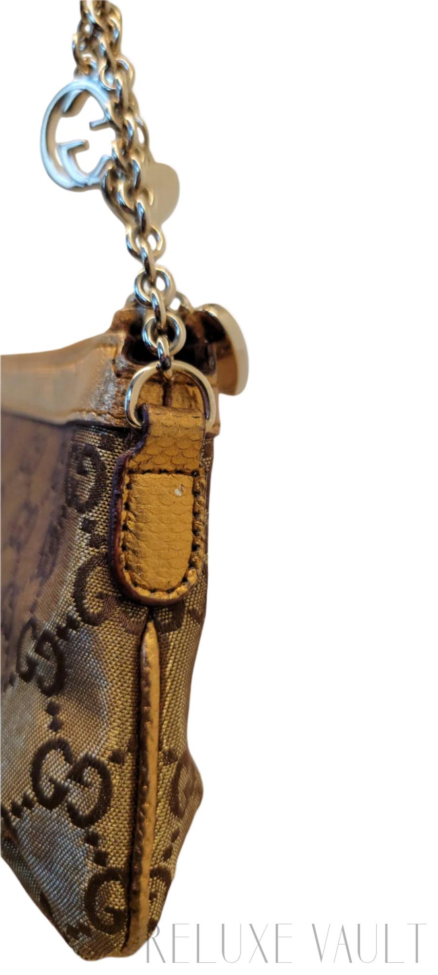 GG Canvas Charm Chain Pouch