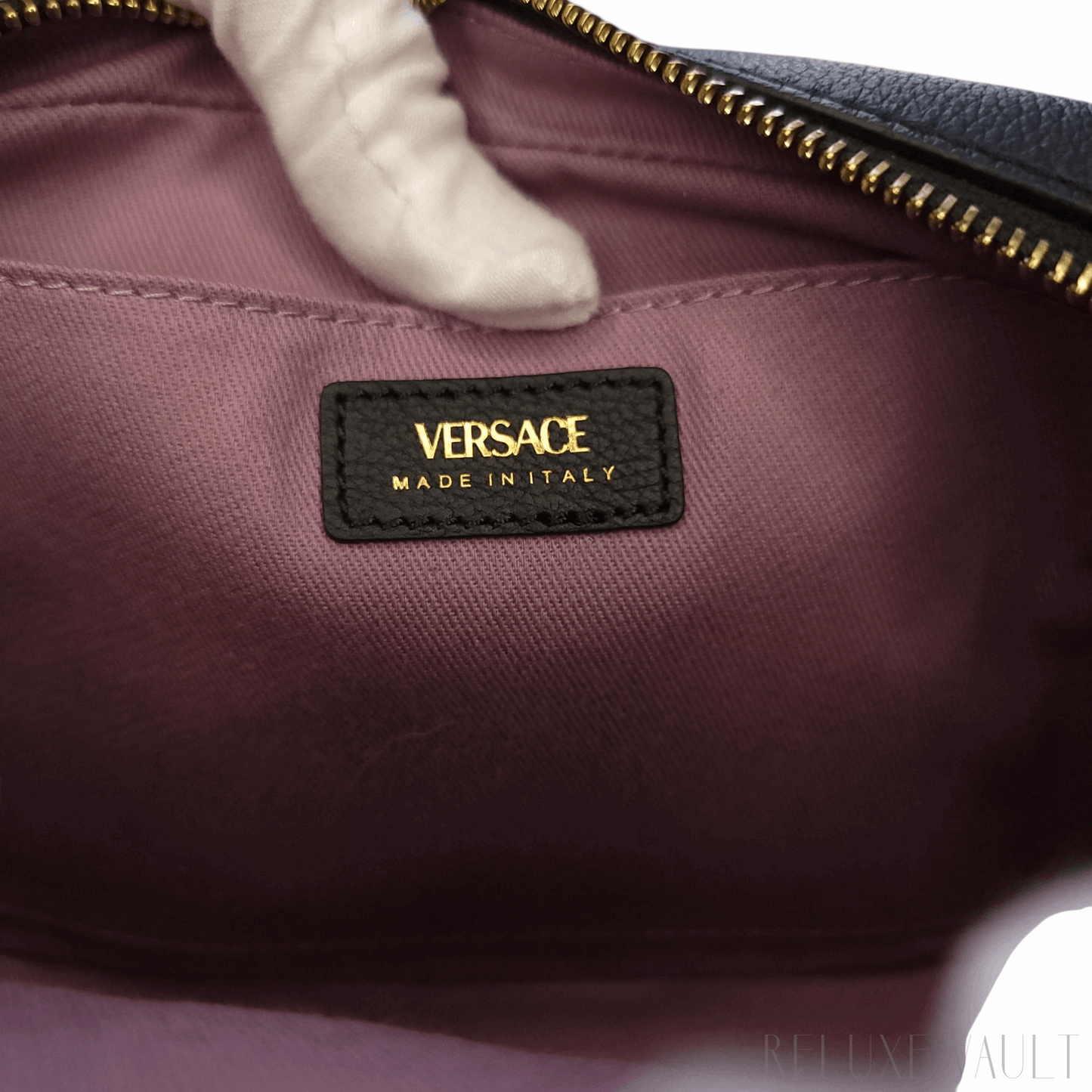 Medusa Leather "La Camera" Crossbody Bag