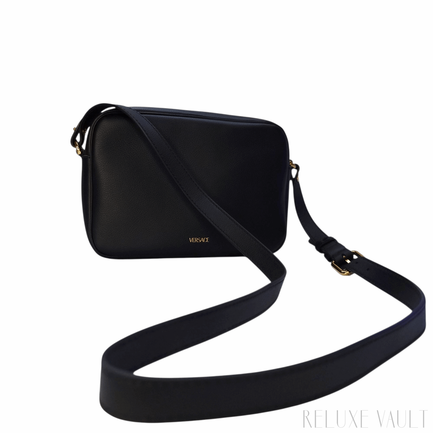 Medusa Leather "La Camera" Crossbody Bag