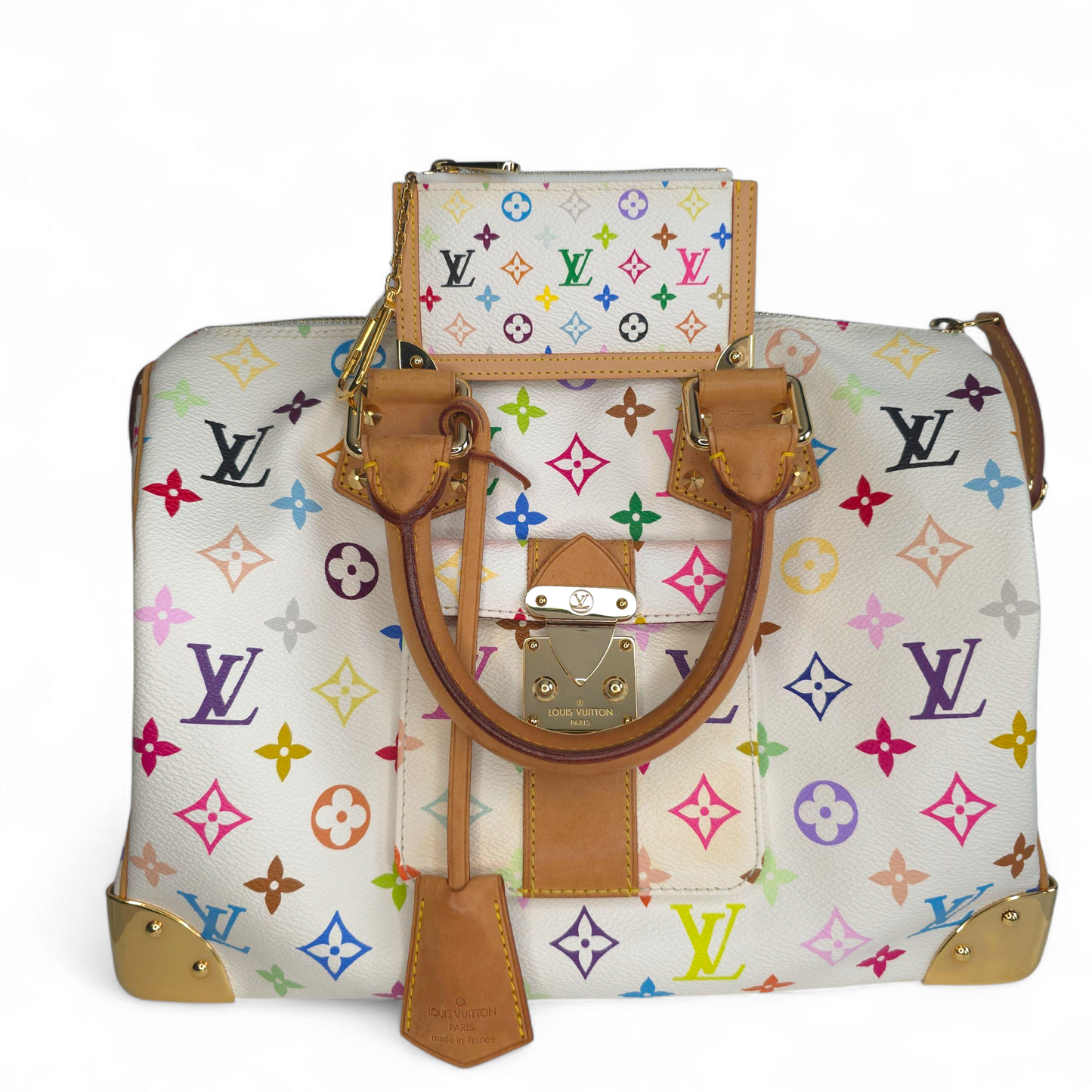 Y2K Speedy 30 Multicolor Monogram White-Louis Vuitton-Reluxe Vault