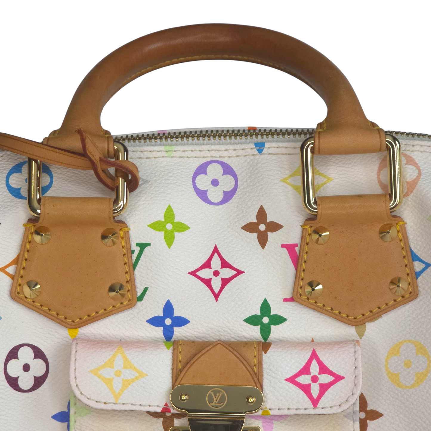 Y2K Speedy 30 Multicolor Monogram White-Louis Vuitton-Reluxe Vault