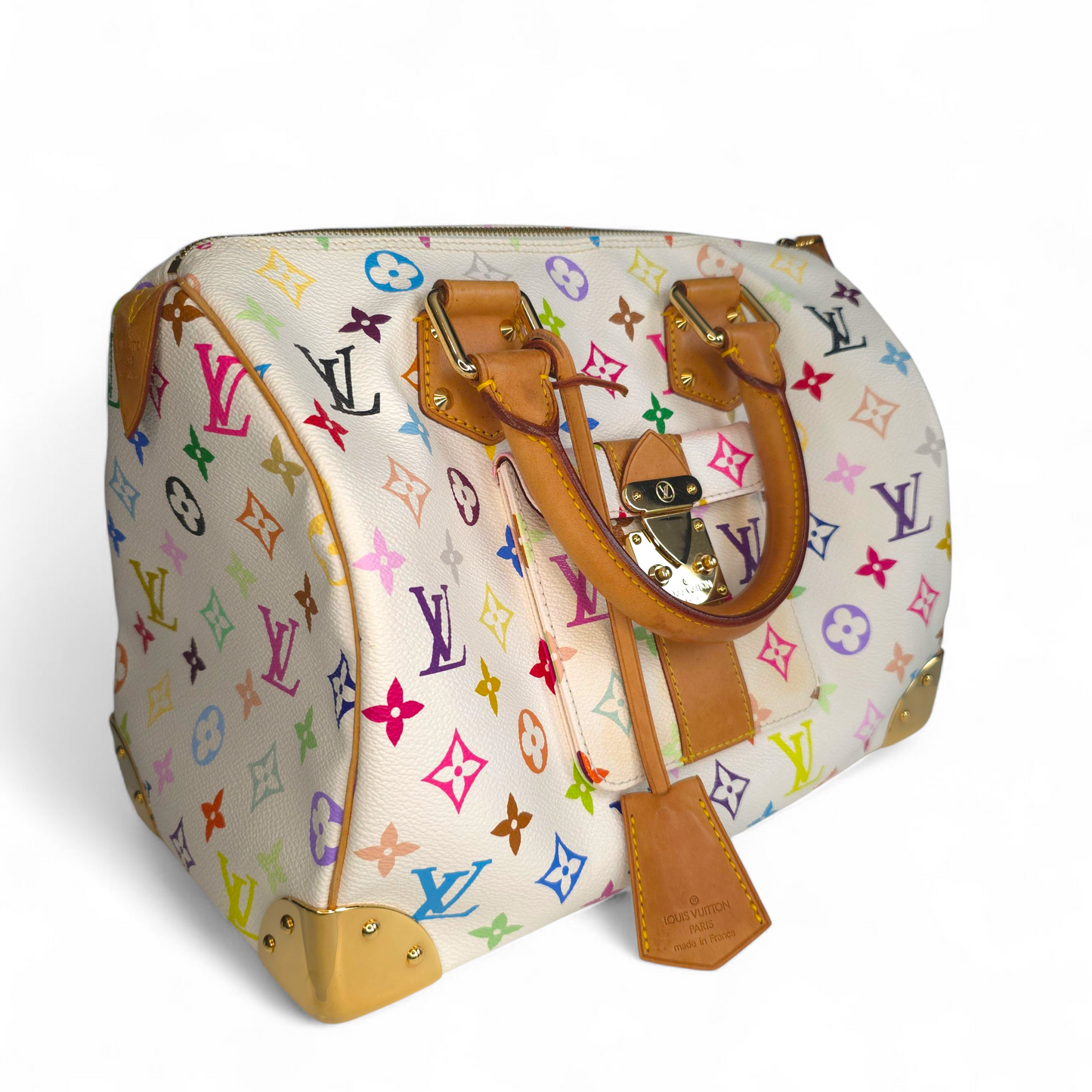 Y2K Speedy 30 Multicolor Monogram White-Louis Vuitton-Reluxe Vault