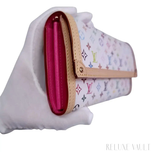 Load image 1 in gallery view. 2025 Louis Vuitton x Takashi Murakami multicolor Sarah Wallet