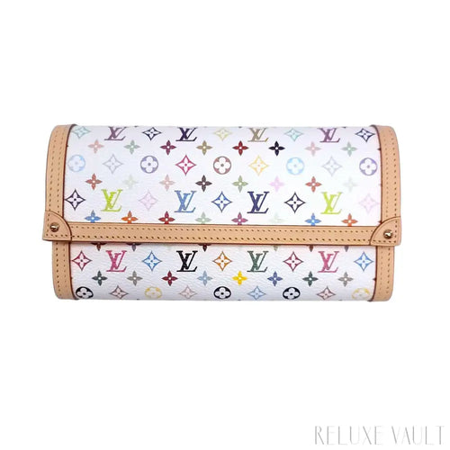 Load image 1 in gallery view. 2025 Louis Vuitton x Takashi Murakami multicolor Sarah Wallet