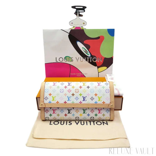 Load image 1 in gallery view. 2025 Louis Vuitton x Takashi Murakami multicolor Sarah Wallet