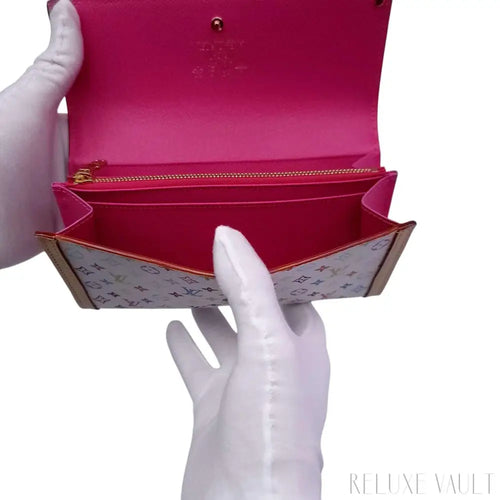 Load image 1 in gallery view. 2025 Louis Vuitton x Takashi Murakami multicolor Sarah Wallet