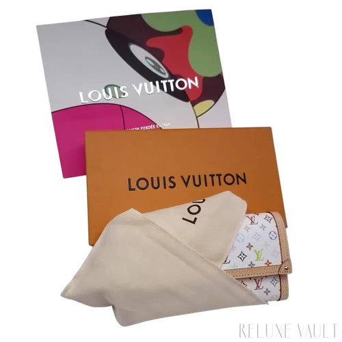 Load image 1 in gallery view. 2025 Louis Vuitton x Takashi Murakami multicolor Sarah Wallet