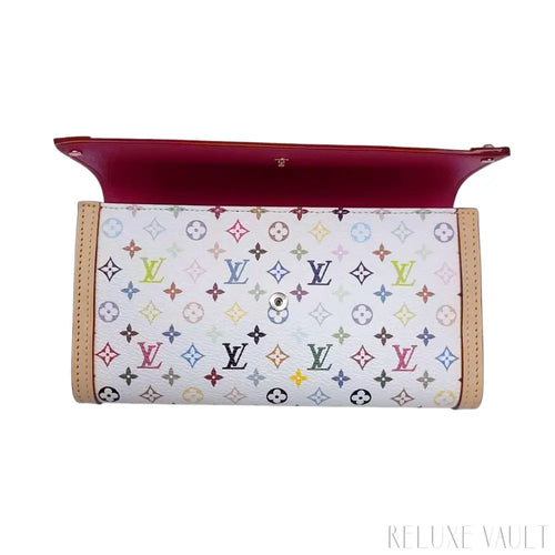 Load image 1 in gallery view. 2025 Louis Vuitton x Takashi Murakami multicolor Sarah Wallet