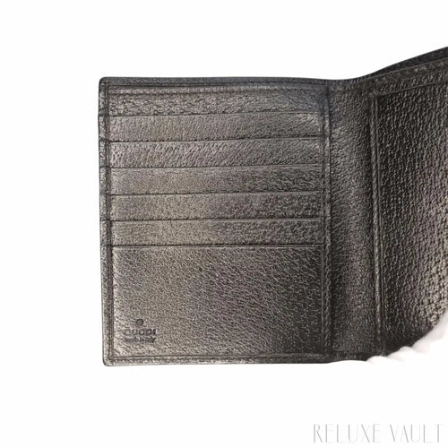 Load image 1 in gallery view. Black GG French Wallet