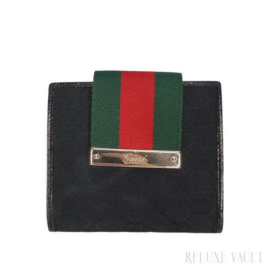 Black GG French Wallet