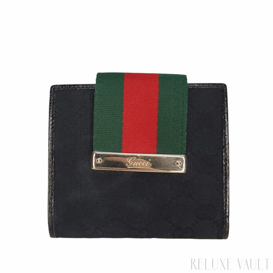 Black GG French Wallet