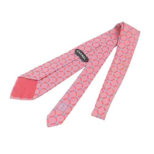Load image 1 in gallery view. Camellia CC Silk Pink Tie