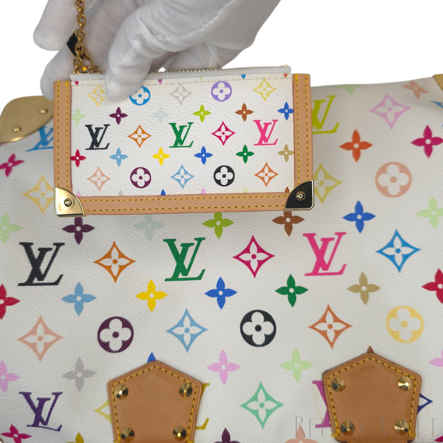 *Fantastic Condition* Multicolor Pochette Cles Coin Purse White-Louis Vuitton-Reluxe Vault