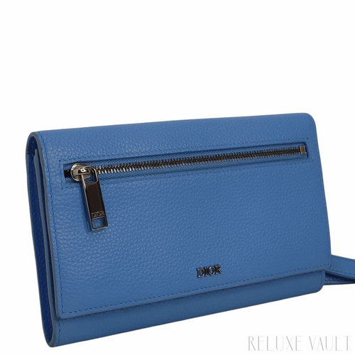 Load image 1 in gallery view. Front Zip Flap Wallet w/ Strap