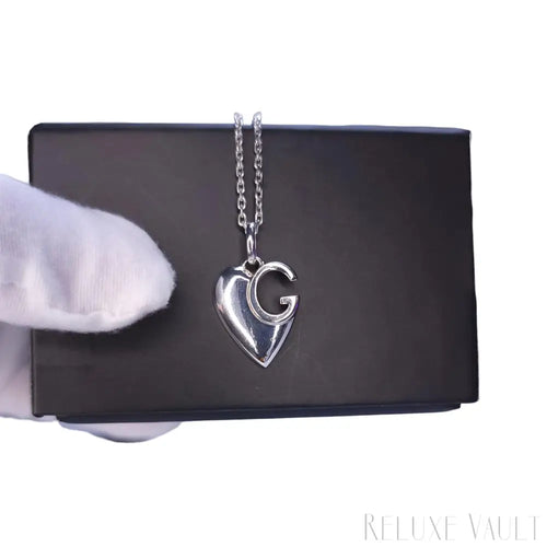 Load image 1 in gallery view. Gucci Heart Necklace 925