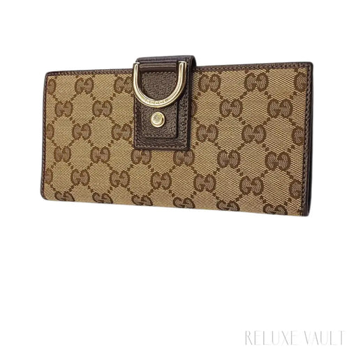 Load image 1 in gallery view. Abbey GG Canvas Continental Wallet