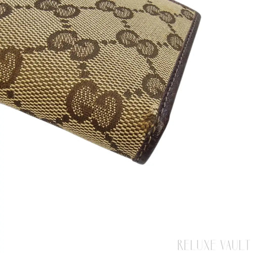 Load image 1 in gallery view. Abbey GG Canvas Continental Wallet