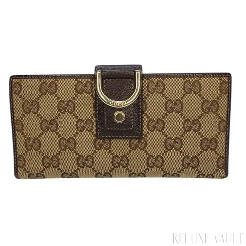 Load image 1 in gallery view. Abbey GG Canvas Continental Wallet