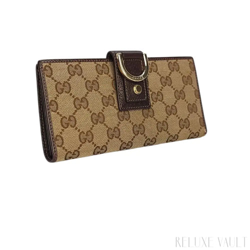 Load image 1 in gallery view. Abbey GG Canvas Continental Wallet