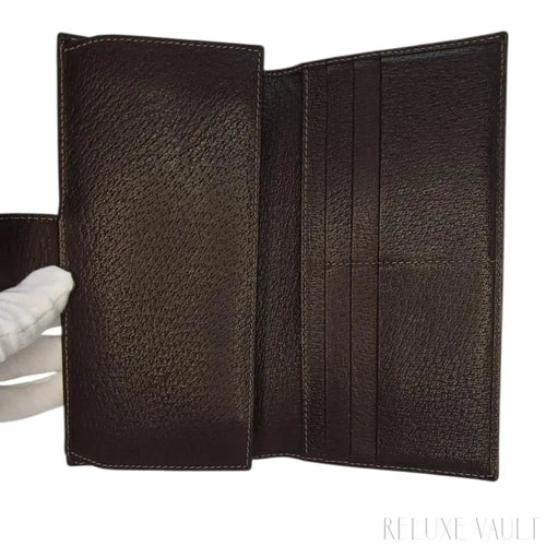 Load image 1 in gallery view. Abbey GG Canvas Continental Wallet
