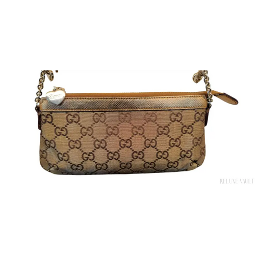 Load image 1 in gallery view. GG Canvas Charm Chain Pouch