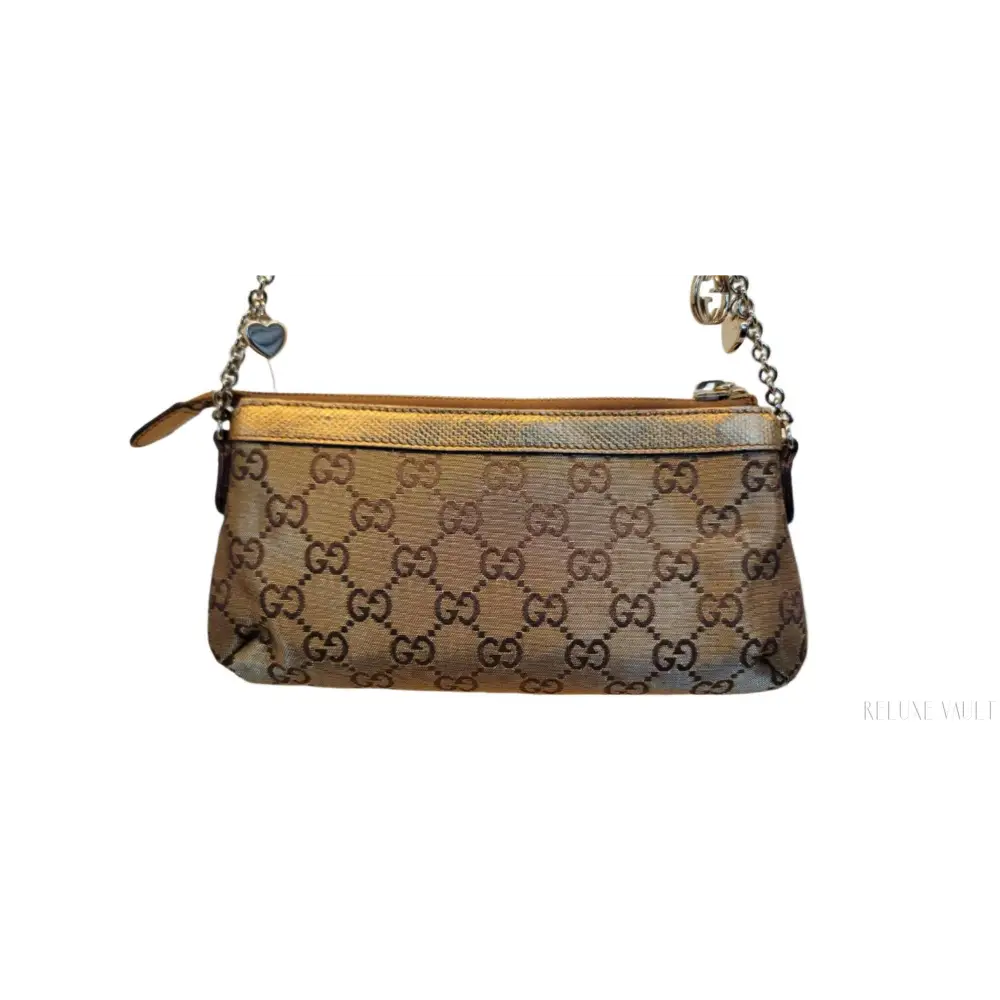 GG Canvas Charm Chain Pouch