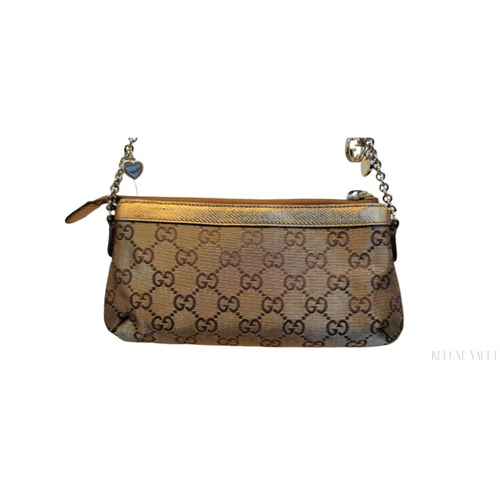 Load image 1 in gallery view. GG Canvas Charm Chain Pouch