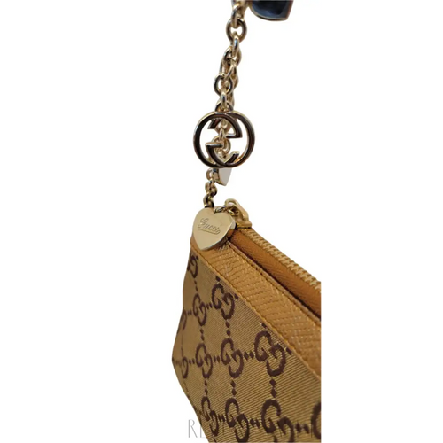 Load image 1 in gallery view. GG Canvas Charm Chain Pouch