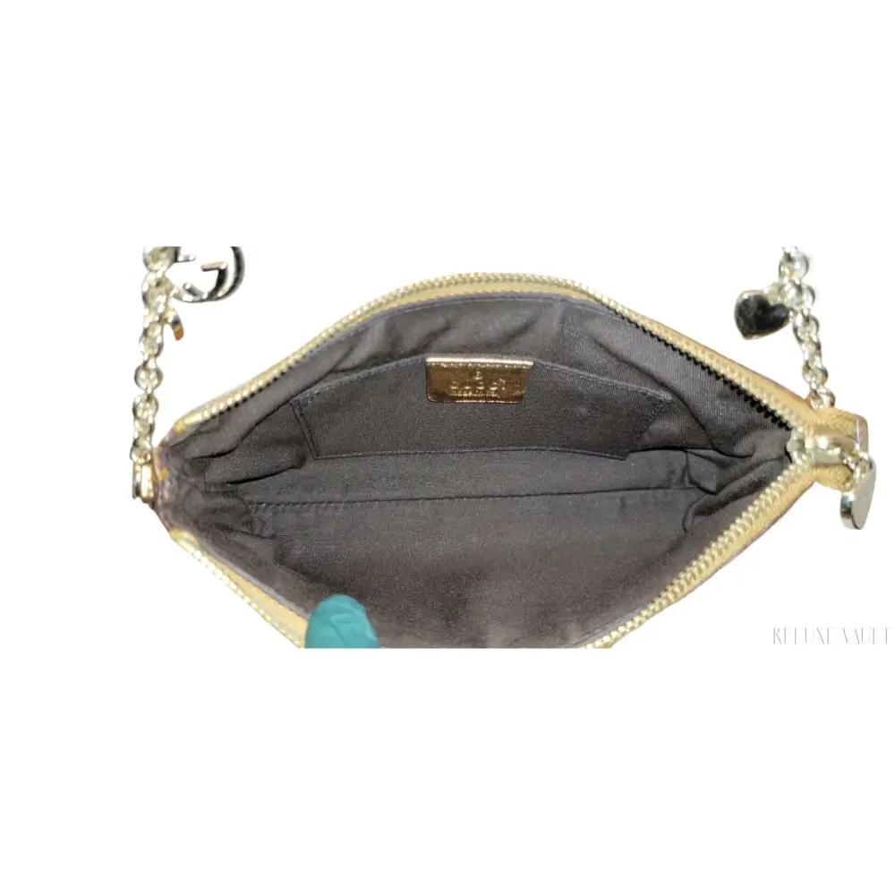 GG Canvas Charm Chain Pouch