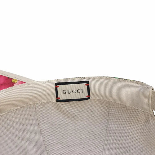 Load image 1 in gallery view. Gucci GG Supreme Flora Baseball Cap White