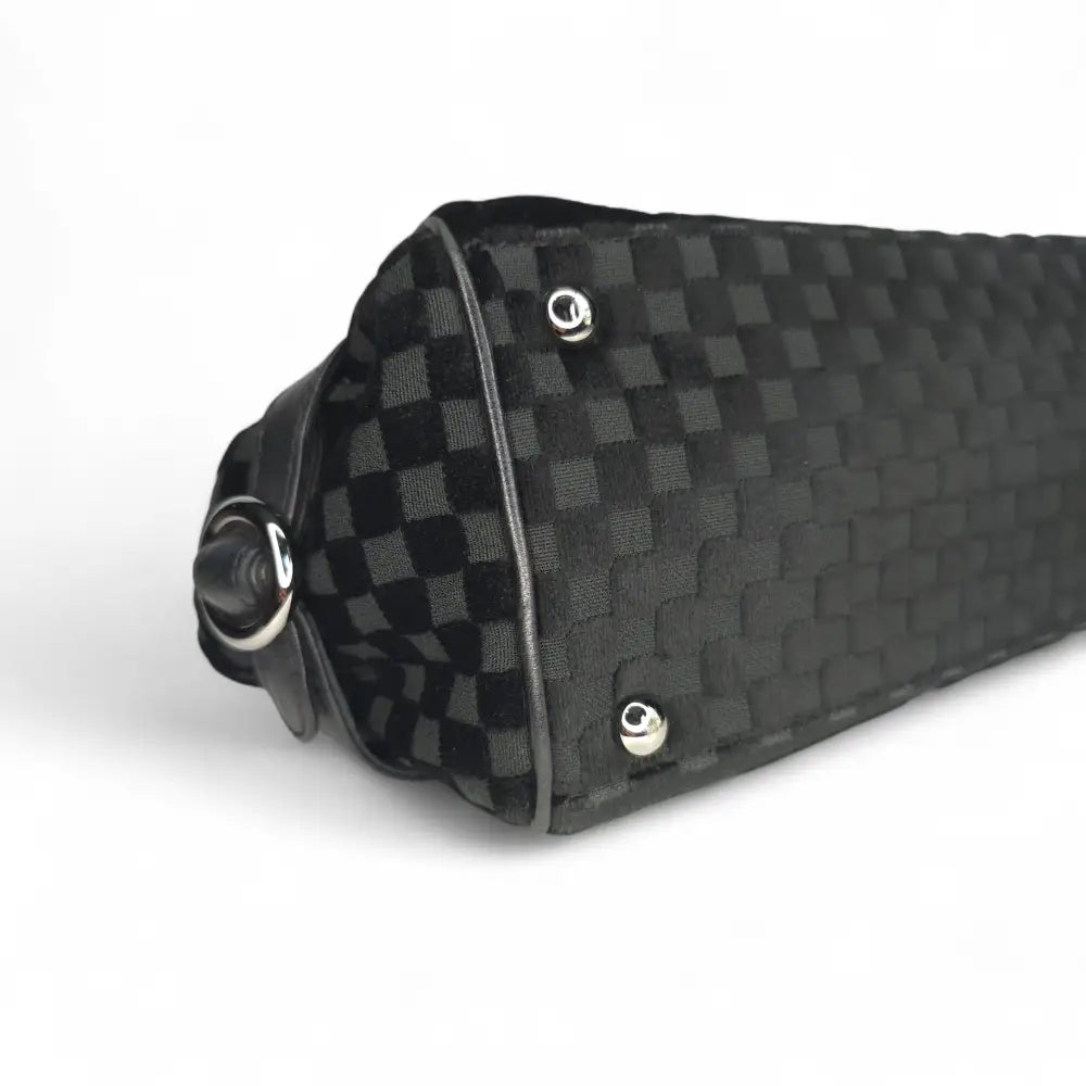 CC Velvet Checkered Flap Bag-Chanel-Reluxe Vault