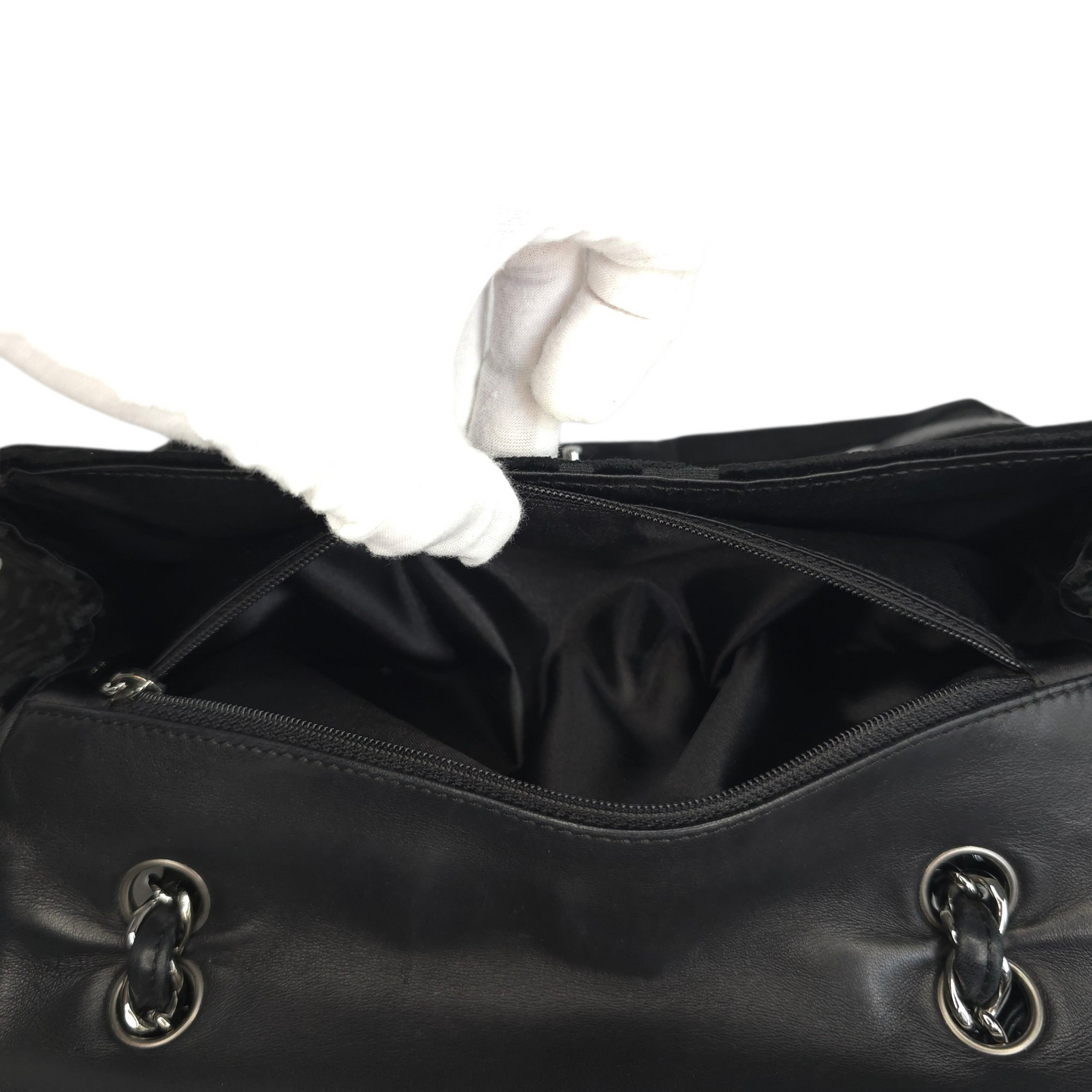 CC Velvet Checkered Flap Bag-Chanel-Reluxe Vault