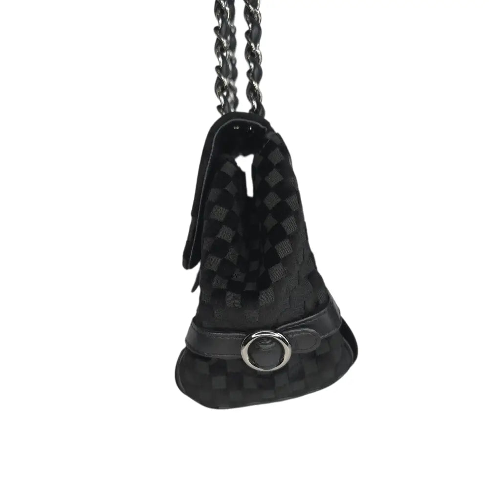 CC Velvet Checkered Flap Bag-Chanel-Reluxe Vault