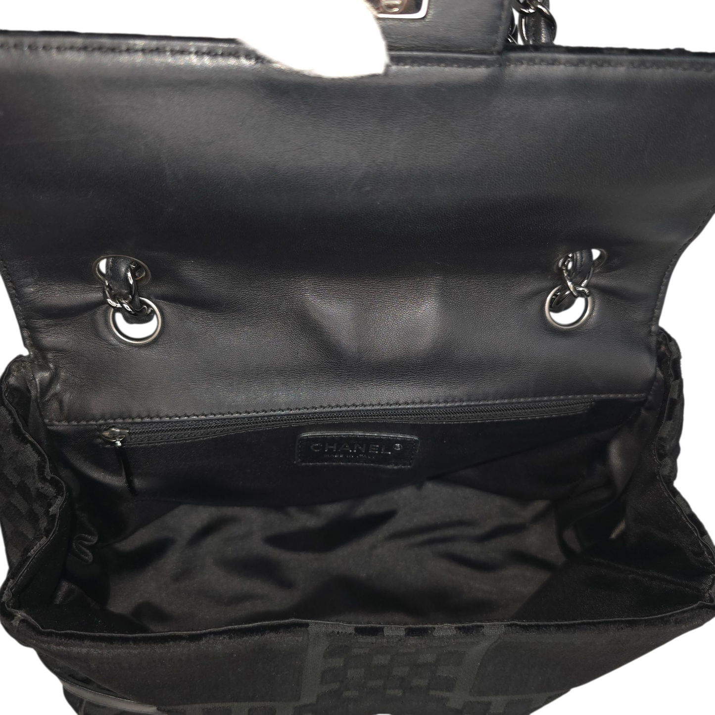 CC Velvet Checkered Flap Bag-Chanel-Reluxe Vault