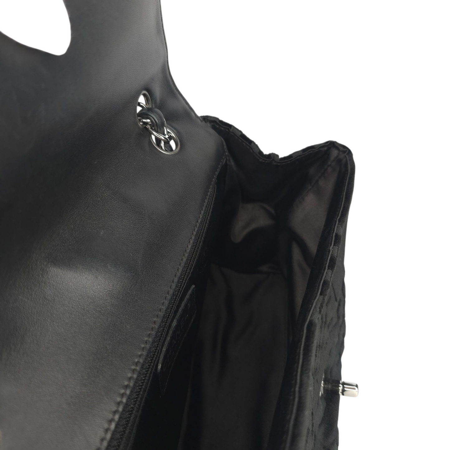 CC Velvet Checkered Flap Bag-Chanel-Reluxe Vault