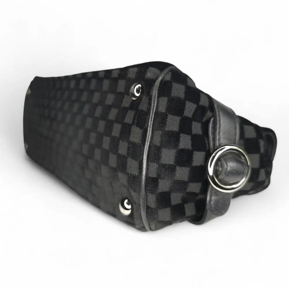 CC Velvet Checkered Flap Bag-Chanel-Reluxe Vault