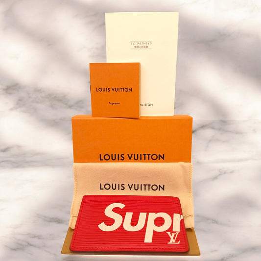 Louis Vuitton x Supreme Epi Card Holder Case