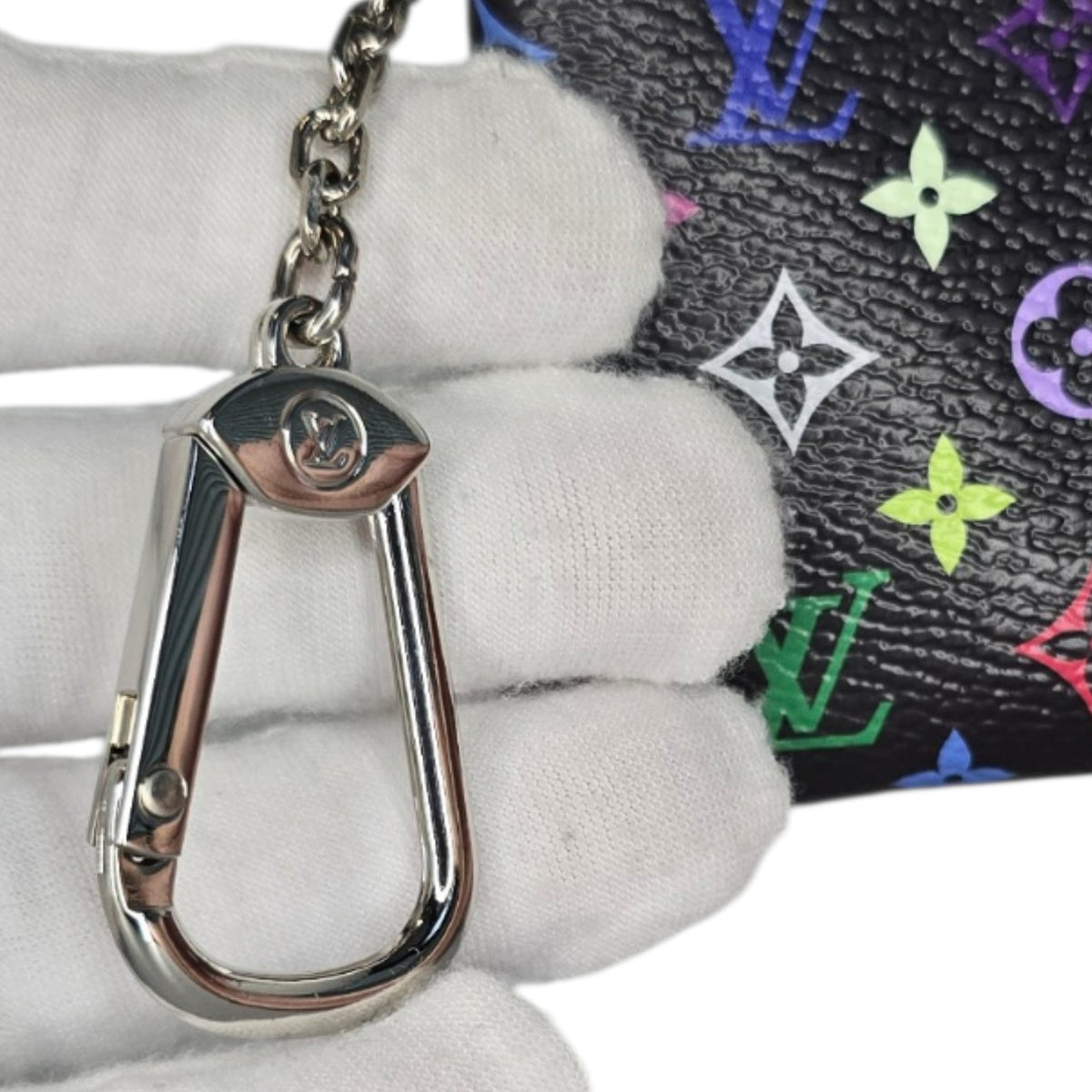 LV X TM Multicolor Coin Purse Black