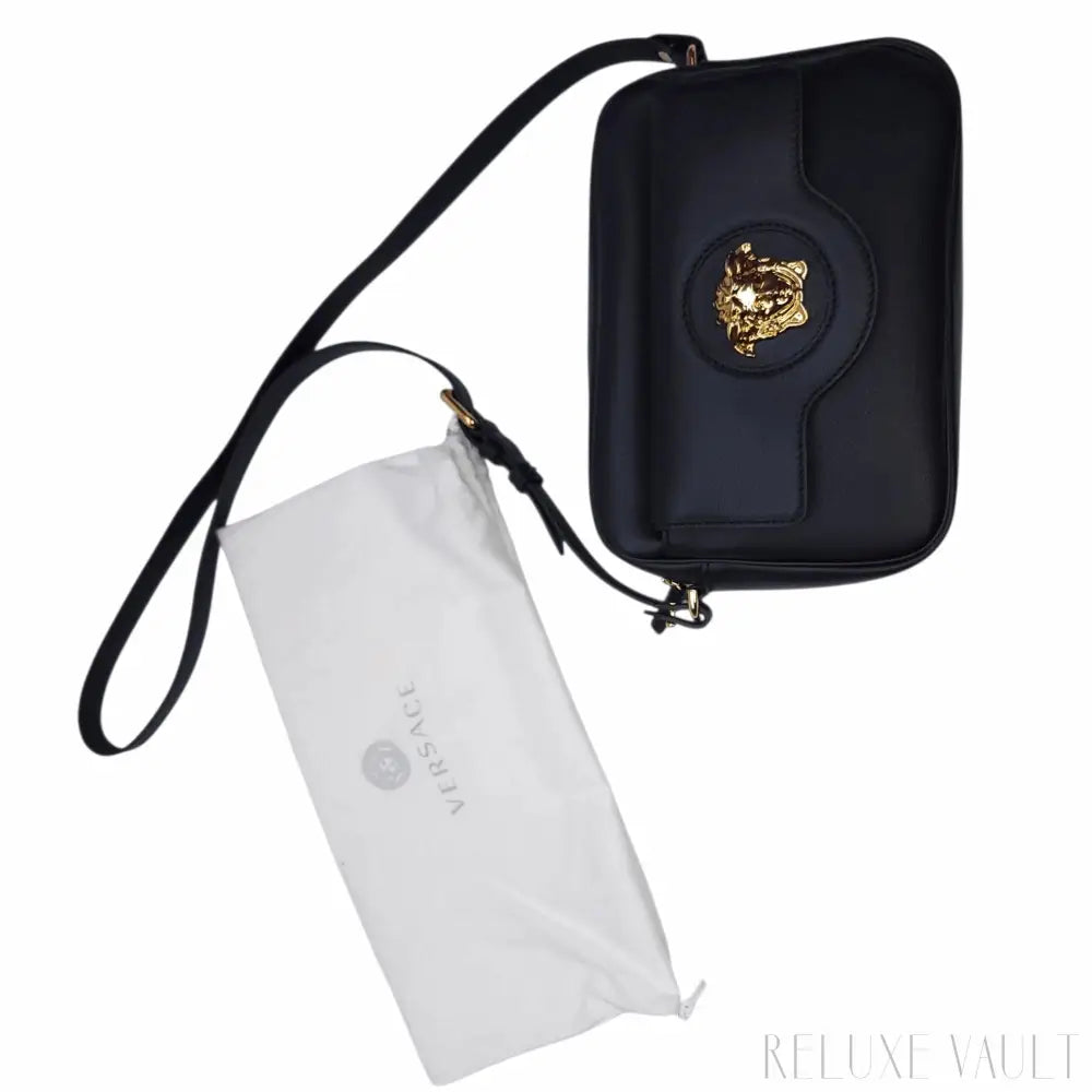 Medusa Leather "La Camera" Crossbody Bag