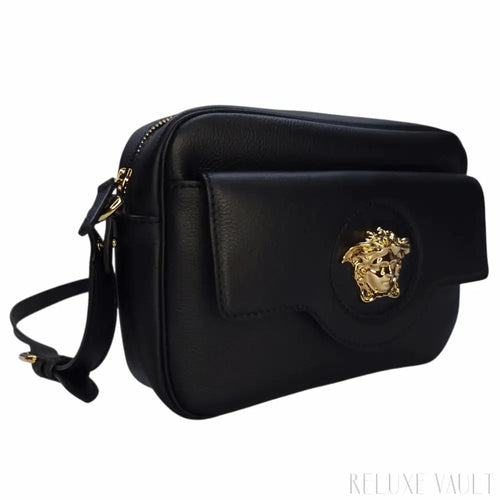 Load image 1 in gallery view. Medusa Leather "La Camera" Crossbody Bag