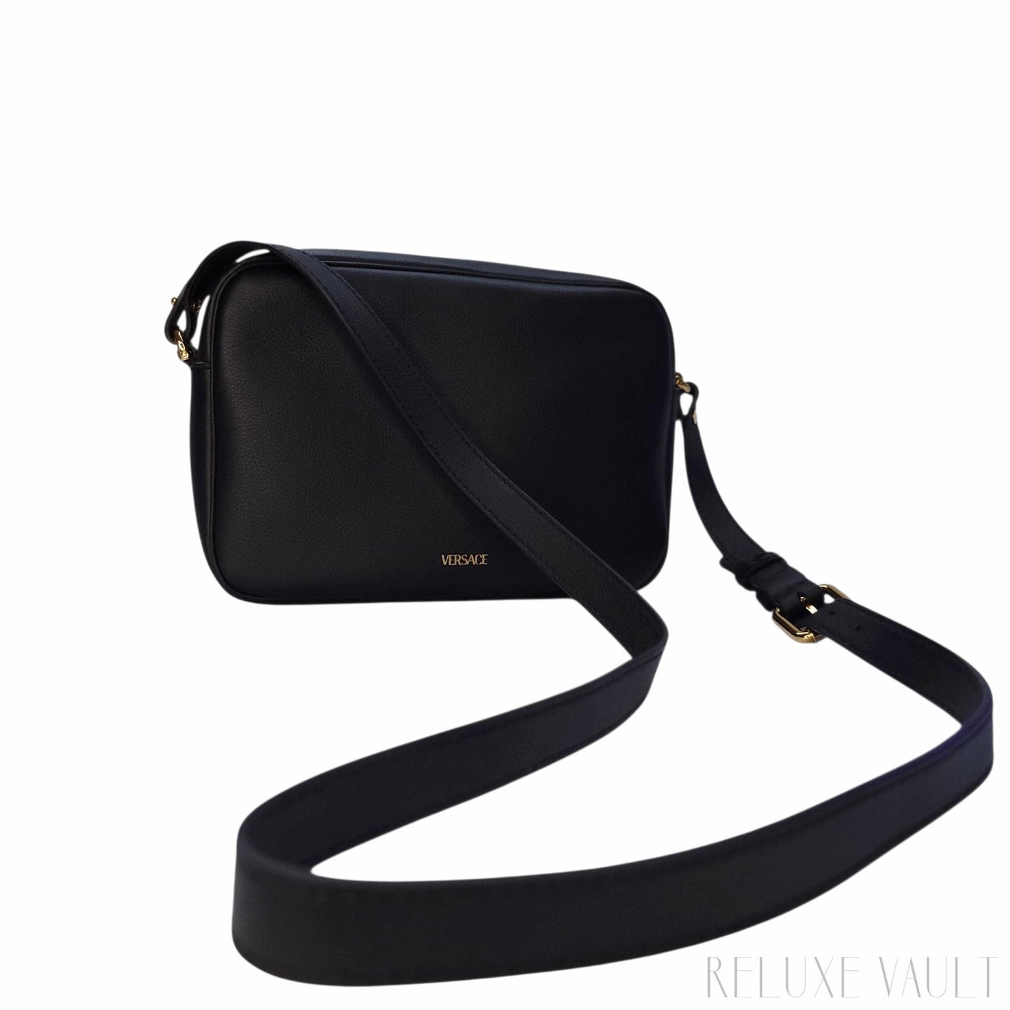 Medusa Leather "La Camera" Crossbody Bag