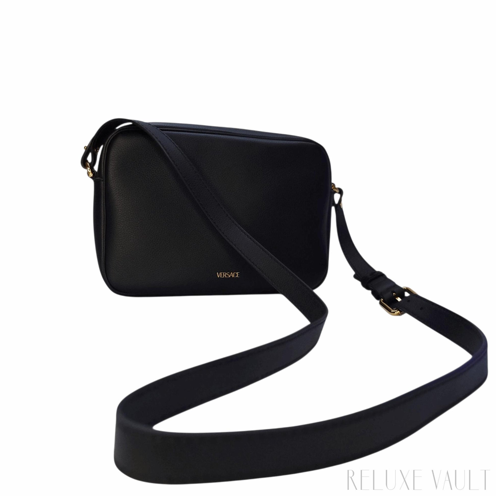 Medusa Leather "La Camera" Crossbody Bag