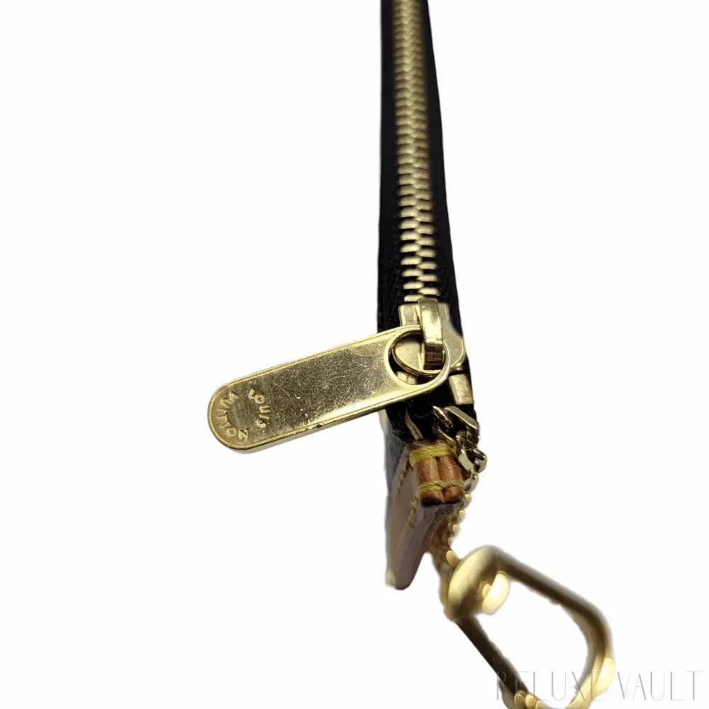 Multicolor Pochette Cles Coin Purse Black