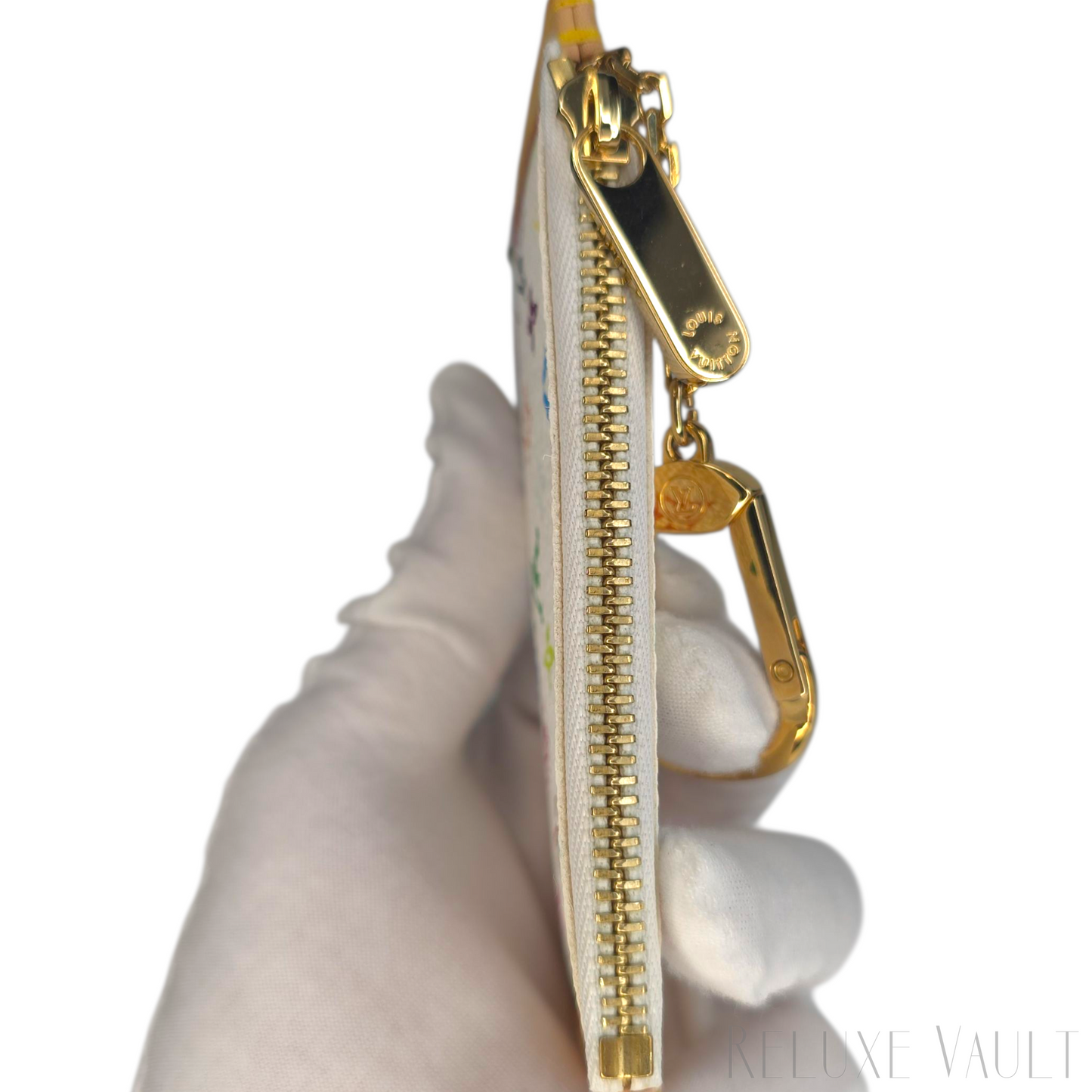 *Fantastic Condition* Multicolor Pochette Cles Coin Purse White-Louis Vuitton-Reluxe Vault
