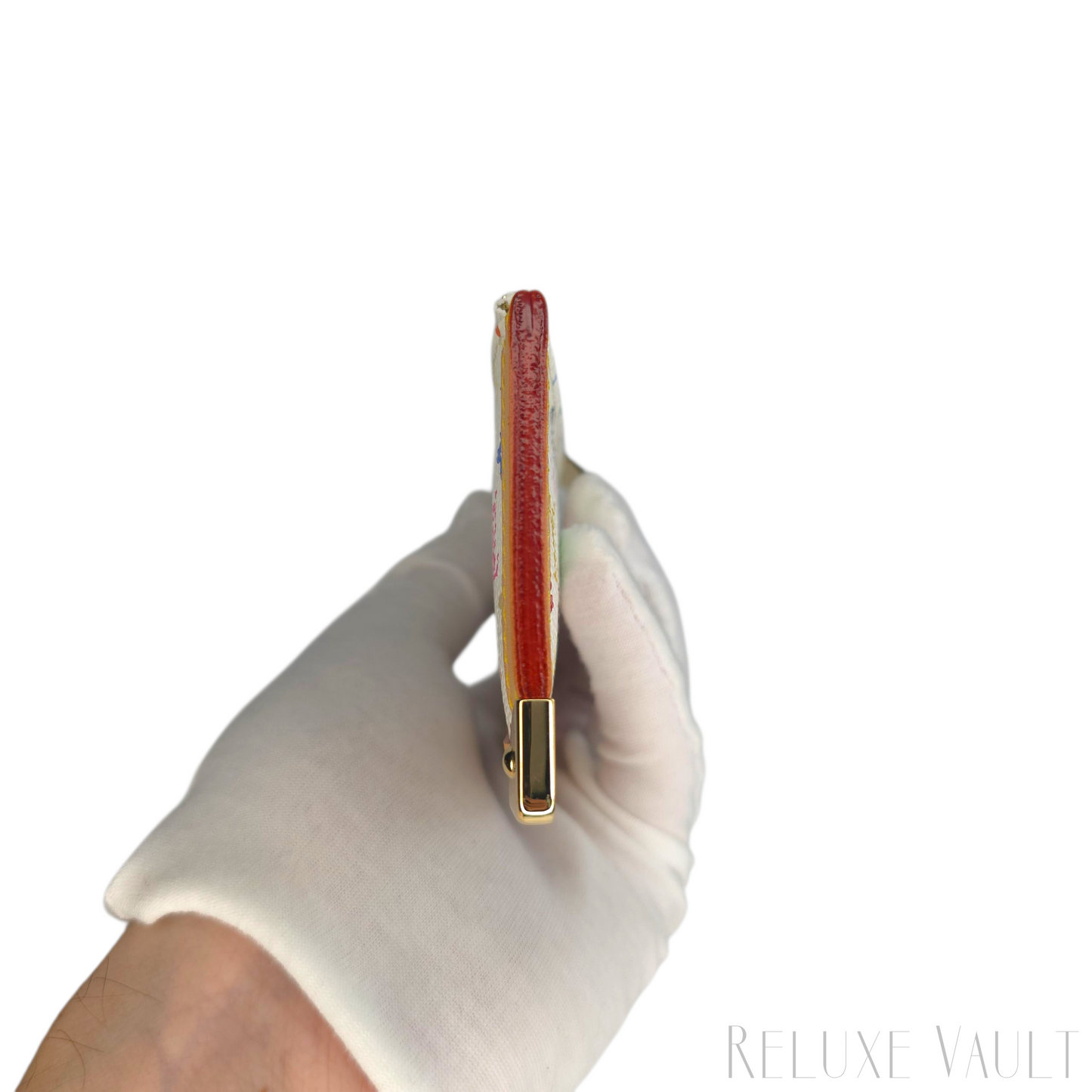 *Fantastic Condition* Multicolor Pochette Cles Coin Purse White-Louis Vuitton-Reluxe Vault