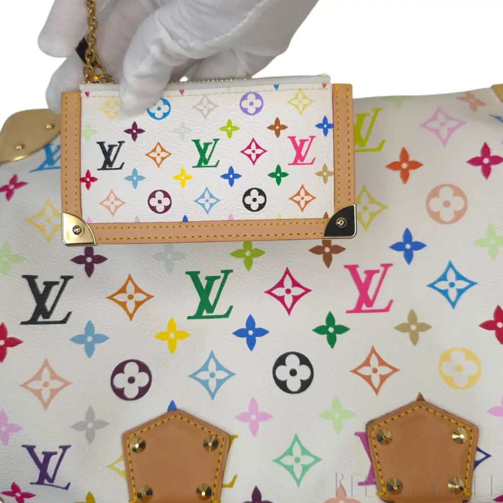 *Fantastic Condition* Multicolor Pochette Cles Coin Purse White-Louis Vuitton-Reluxe Vault