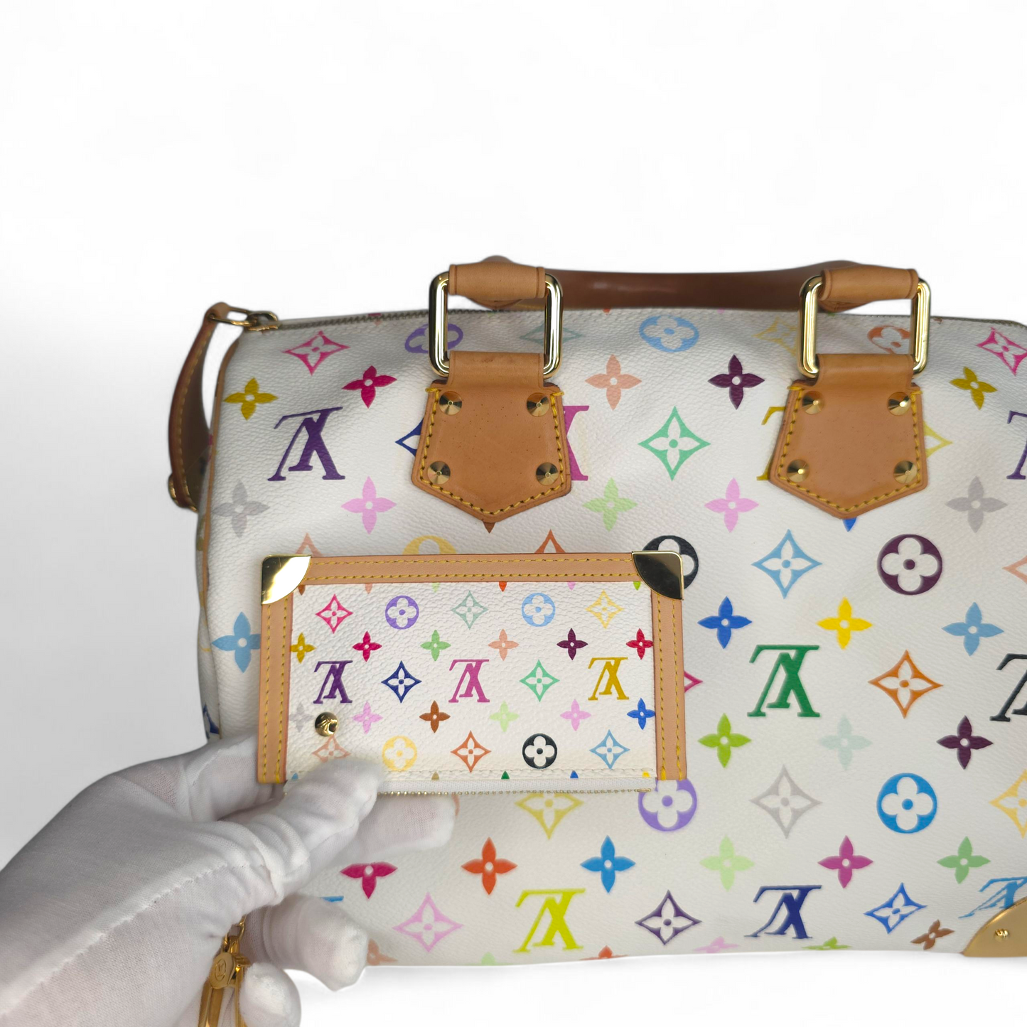 Y2K Speedy 30 Multicolor Monogram White-Louis Vuitton-Reluxe Vault