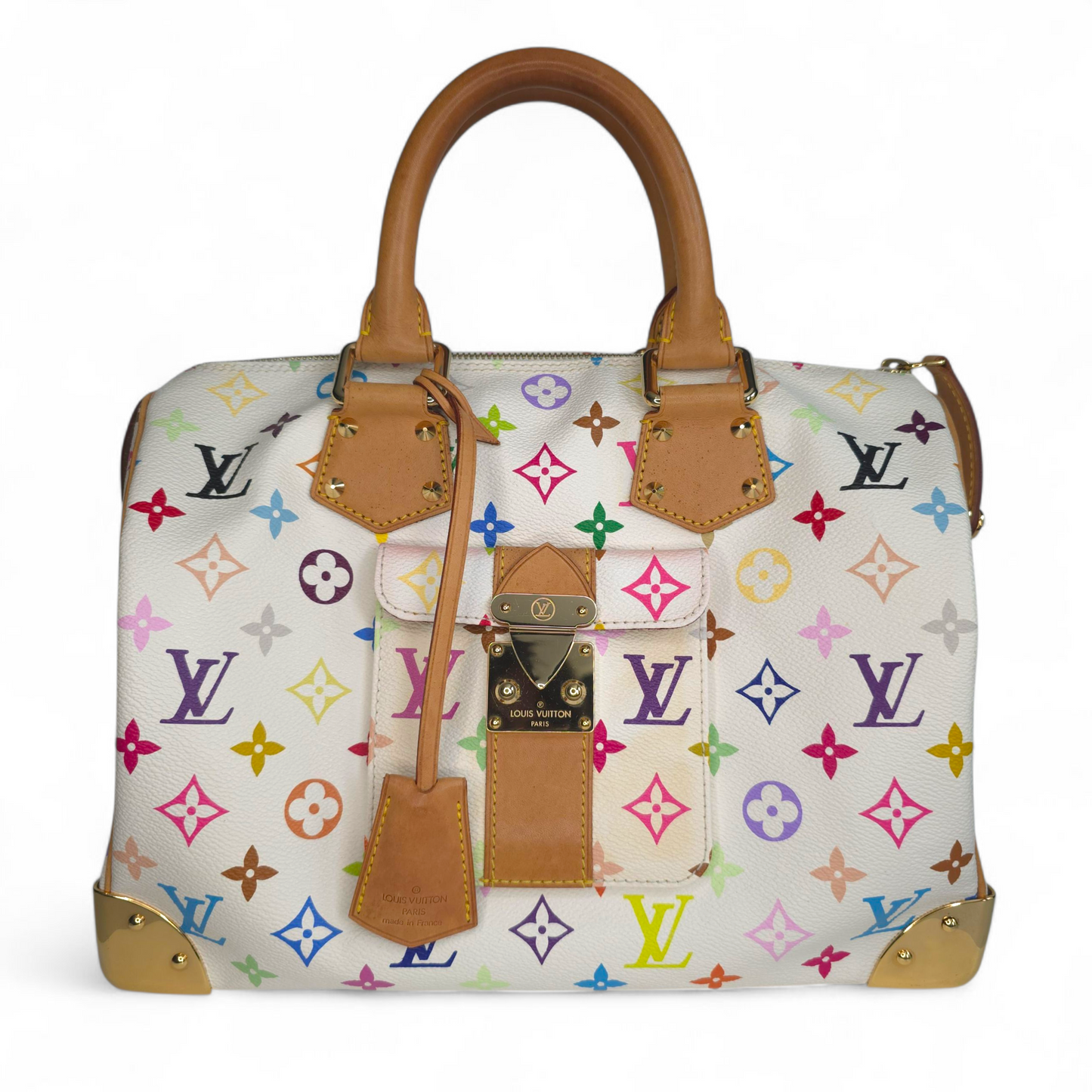 Y2K Speedy 30 Multicolor Monogram White-Louis Vuitton-Reluxe Vault
